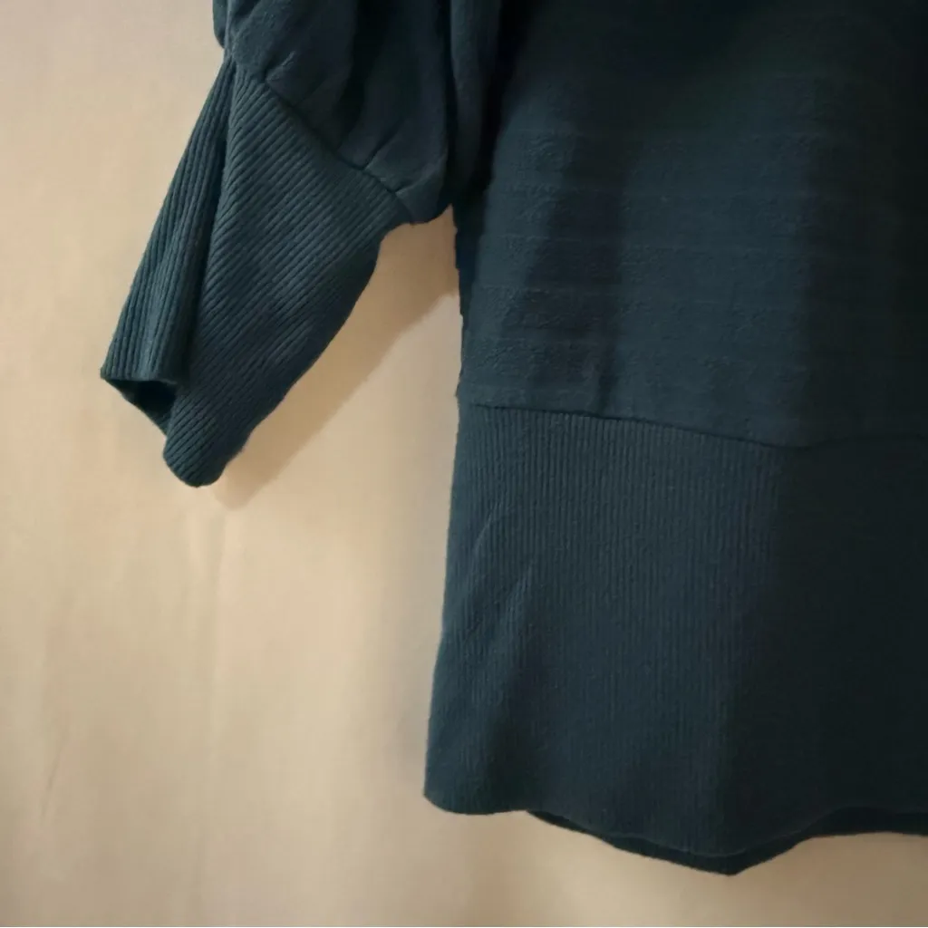 ANTHROPOLOGIE SATURDAY SUNDAY Teal Shawna Hacci Pullover Top Size S Blue - Image 10