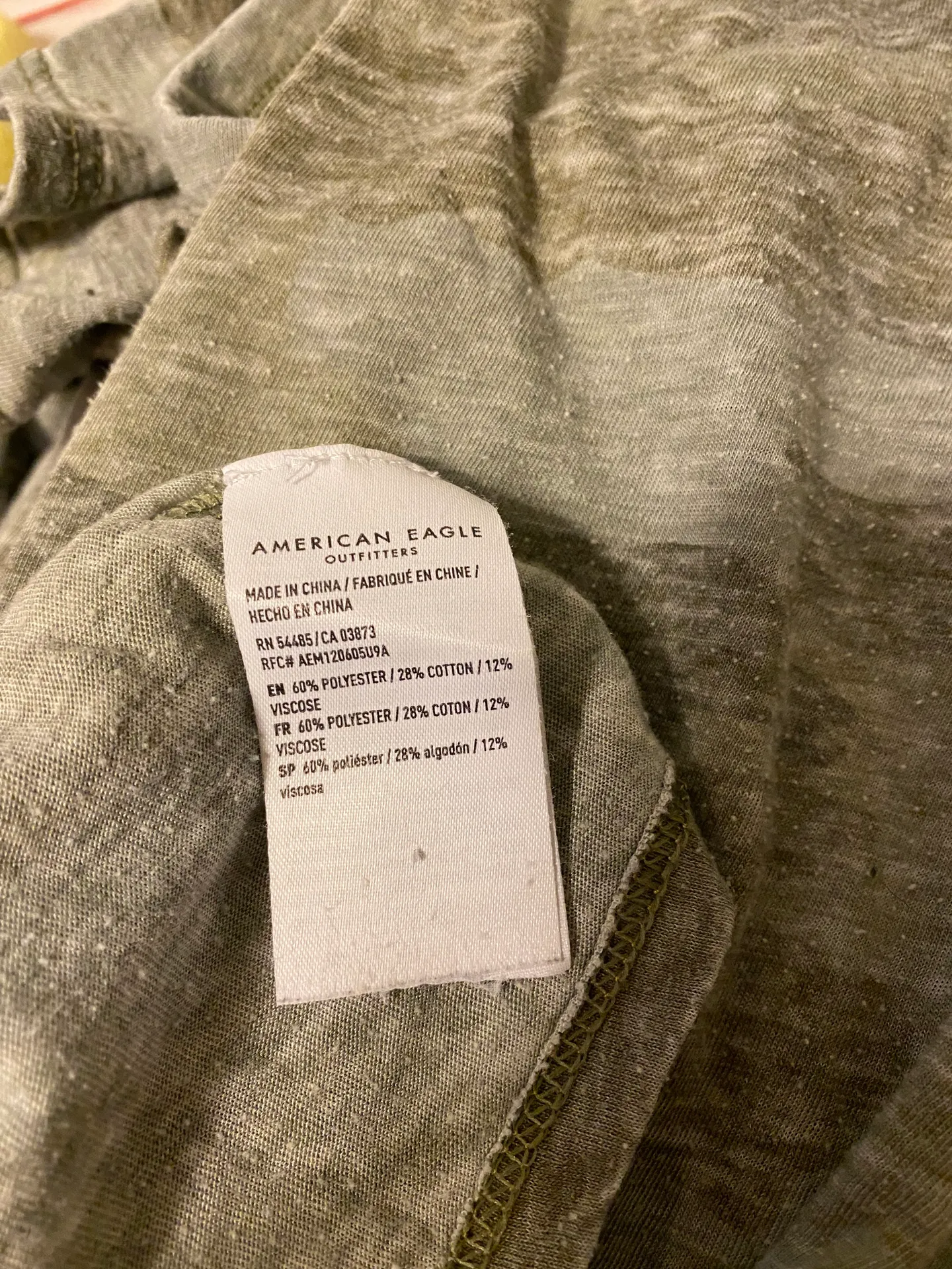 American Eagle Outfitters Light Camouflage V Neck T Shirt - Image 4