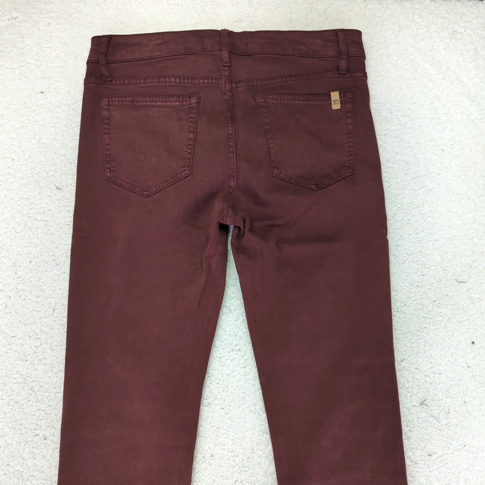 Joe's Jeans Maroon Burgundy Sangria‎ Skinny Jeans Stretch Women's Size 28 - Image 5
