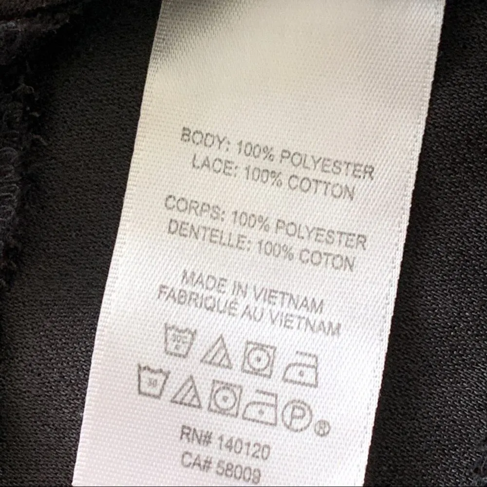 Stella & Dot Top Blouse Maette Hyde Black V-Neck Illusion Short Sleeve Size XS - Image 8