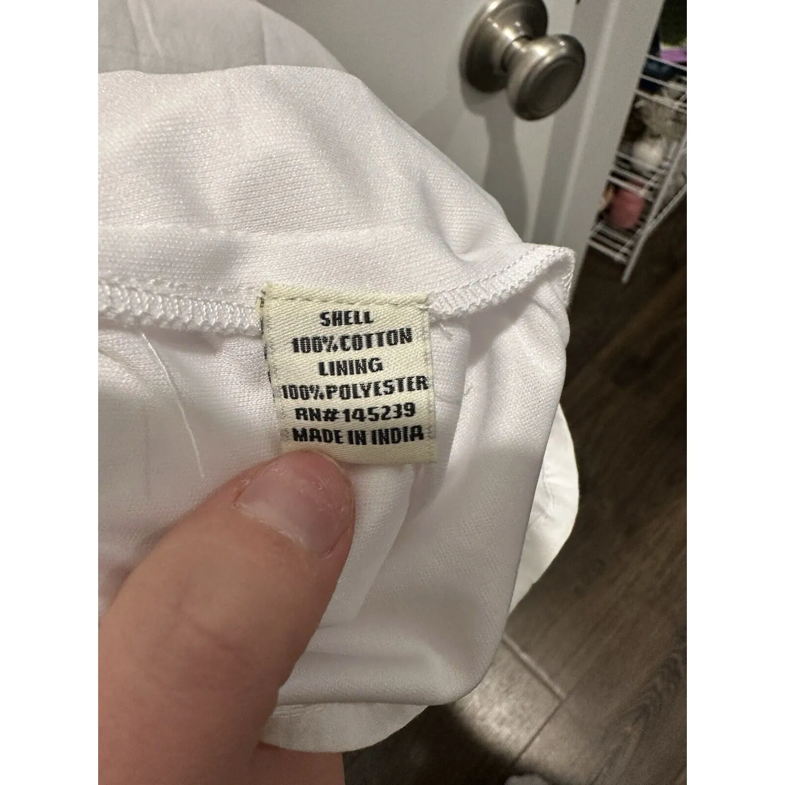 Women’s Sim & Sam White Knit Sundress  Size Large With Pockets - Image 4