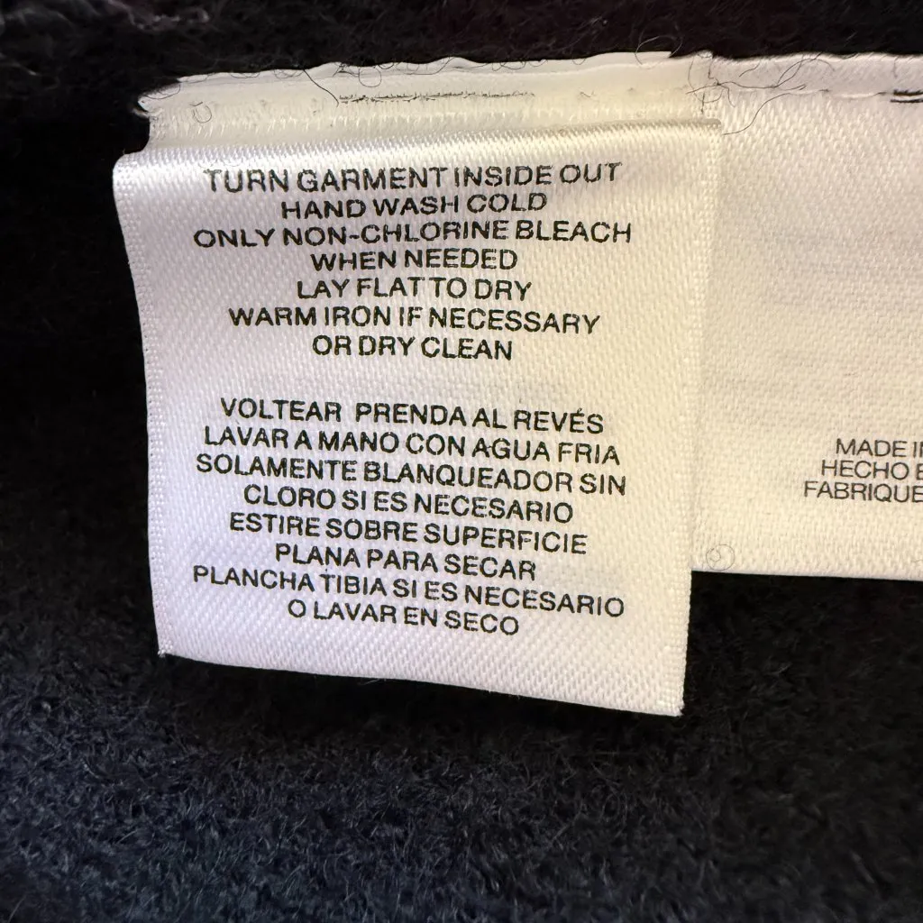 Nine West XL black wool with faux fir trim sleeveless midi length wool coat - Image 12