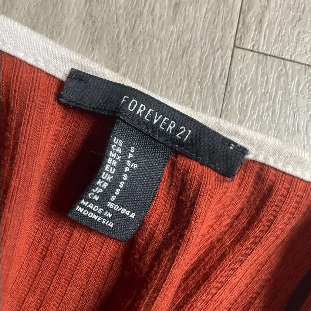 Forever 21  Rust Long Sleeve Wrap Dress - Image 2