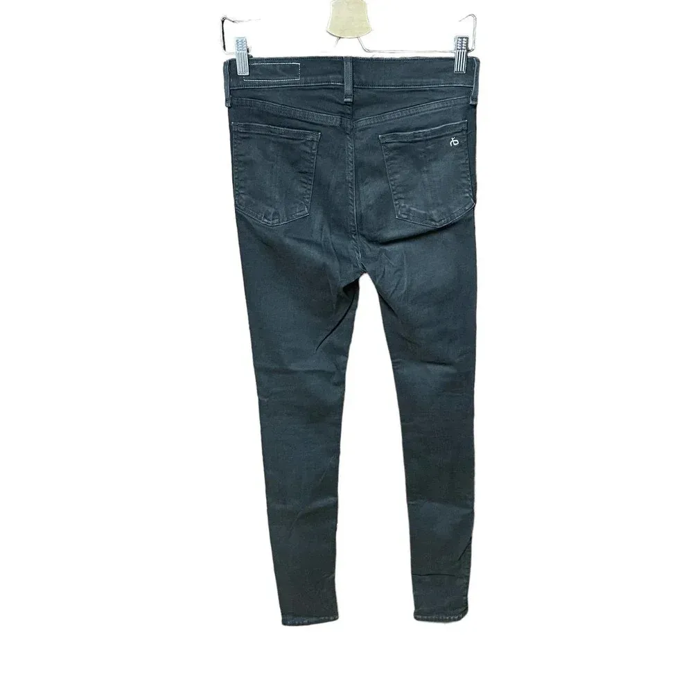 Rag and Bone Nina High Rise Skinny‎ Black Jeans Denim Size 28 - Image 7