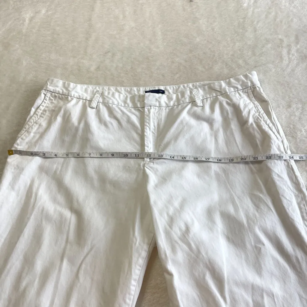 Gap Outlet‎ Straight Leg Chino Pants Womens Size 20 White Flat Front High Rise - Image 7