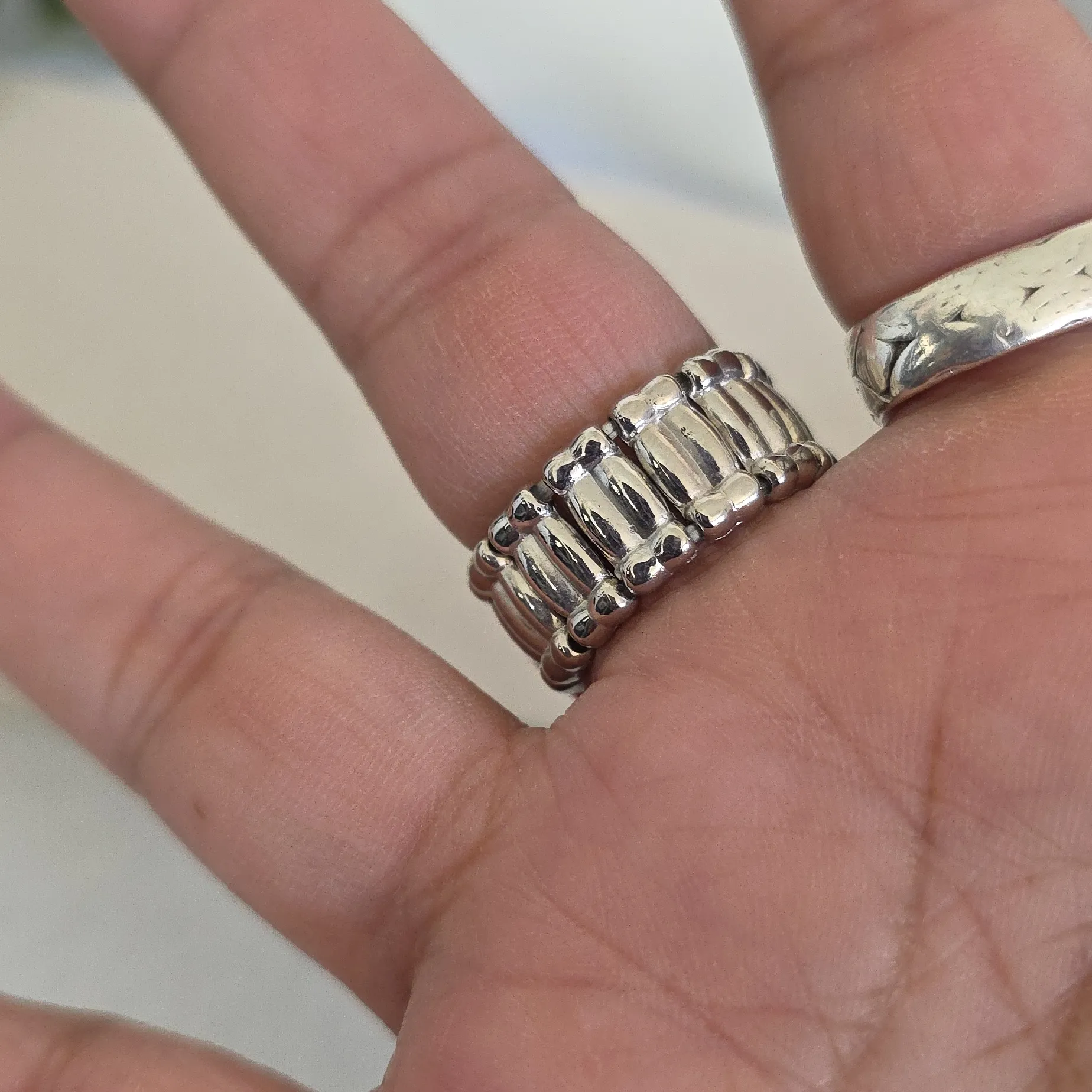 Bling Rhinestone Backetball Stretch Ring - Image 7