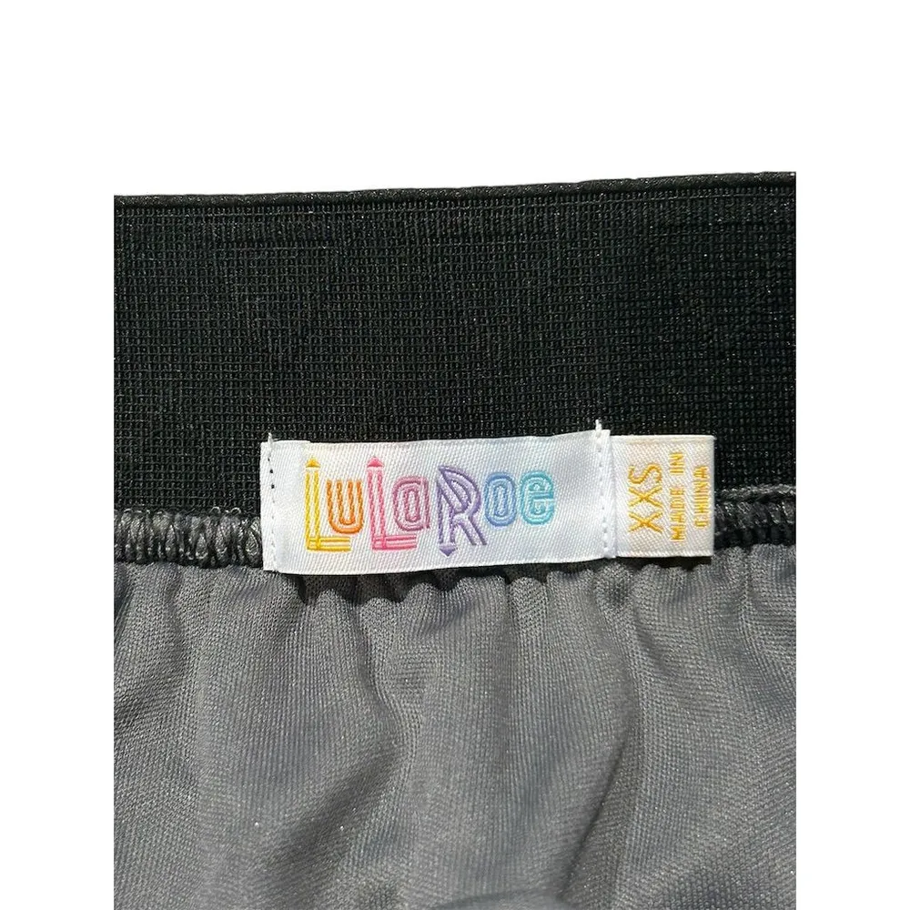 LuLaRoe Skirt Womens Size XXS A-Line Knee Length Lace Crochet Lined Gray Stretch - Image 6
