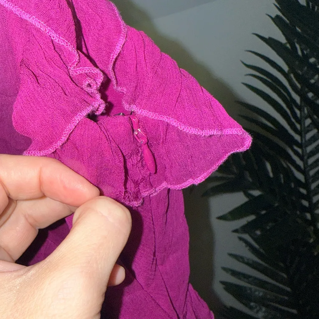 REVOLVE AMUR CHARA‎ RUFFLE EVENING GOWN 10 Purple - Image 5