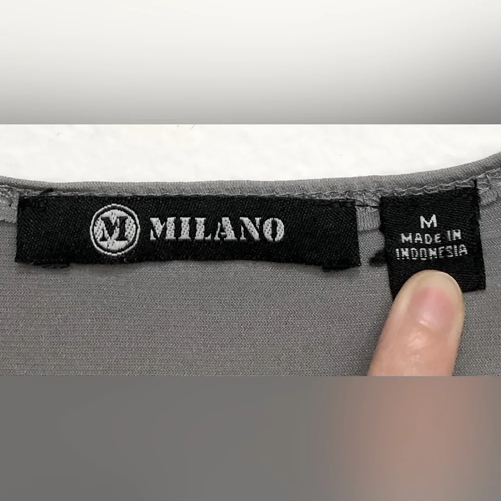 Milano Gray Braided Midi Dress Women’s Sleeveless Casual Cocktail Party Size M Size M - Image 3