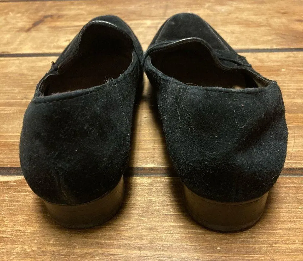 Clarks Keesha Cora Black Suede Penny Loafers Size 6 6M Leather - Image 9