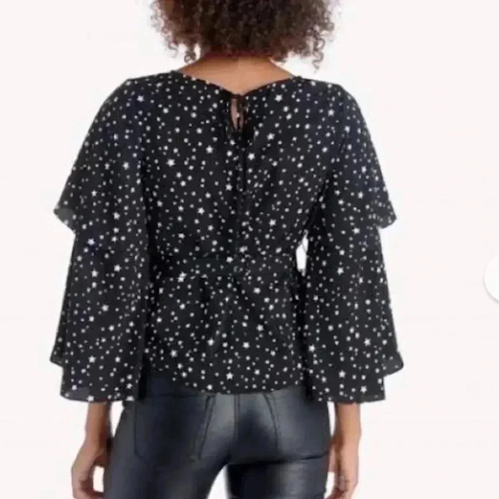 J.O.A‎ Los Angeles Stars Ruffle Blouse size s - Image 2