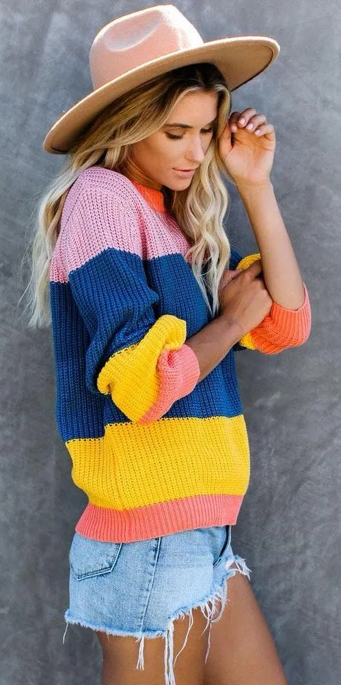 VICI Brady bunch Colorblock Knit Sweater  - Image 10