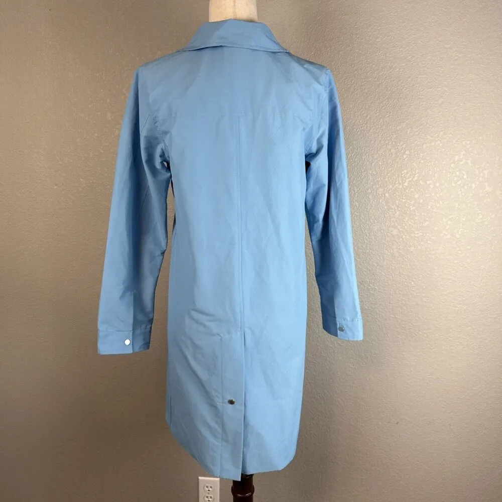 Herschel Supply Co. Womens Mac Coat Size M Rain Trench Alaskan Blue - Image 5
