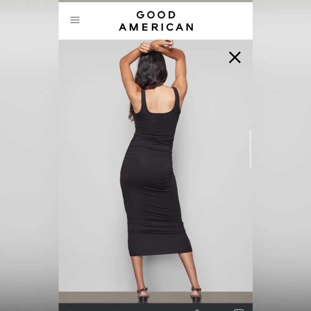 Good American The Ruched Midi Dress - Image 7