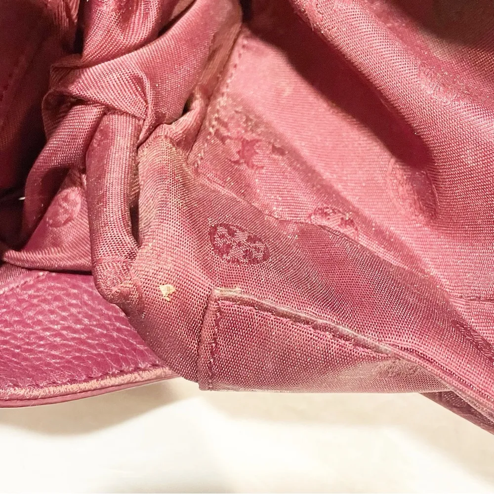 Tory Burch Burgundy Mercer Slouchy Leather Hobo Bag - Image 6