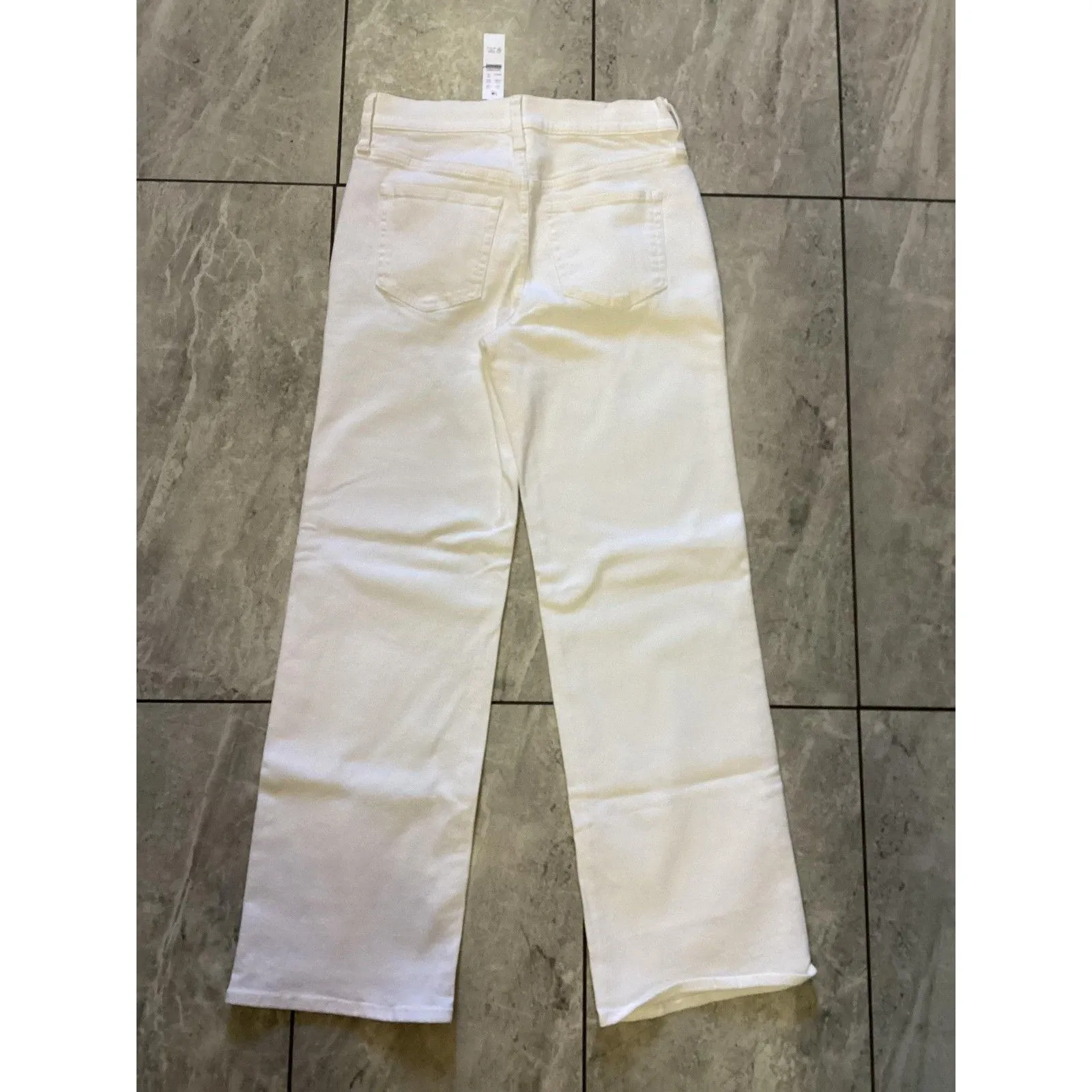 J Crew Jeans Womens 25 White 96 Low Rise Slim Wide Leg Denim Reimagined Pants - Image 3