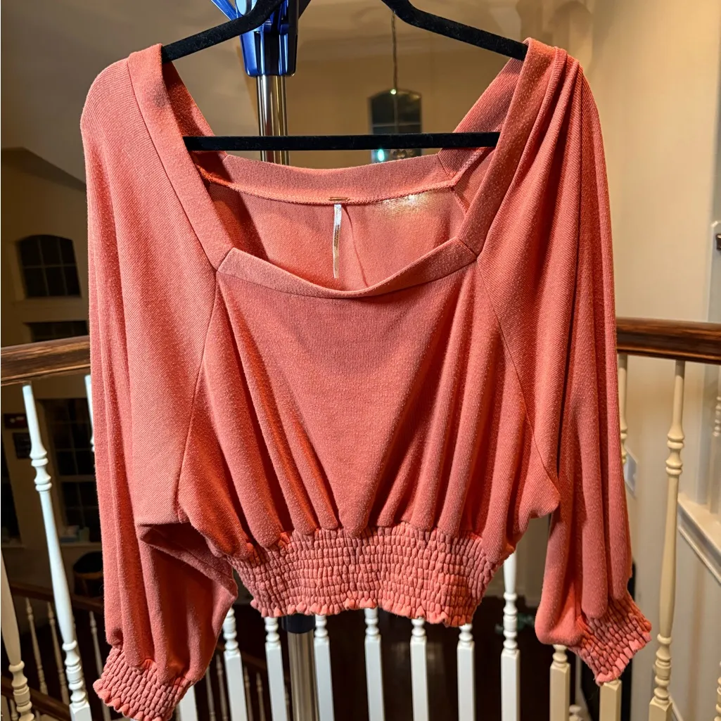 Free People Rust Orange Blouse - Image 2