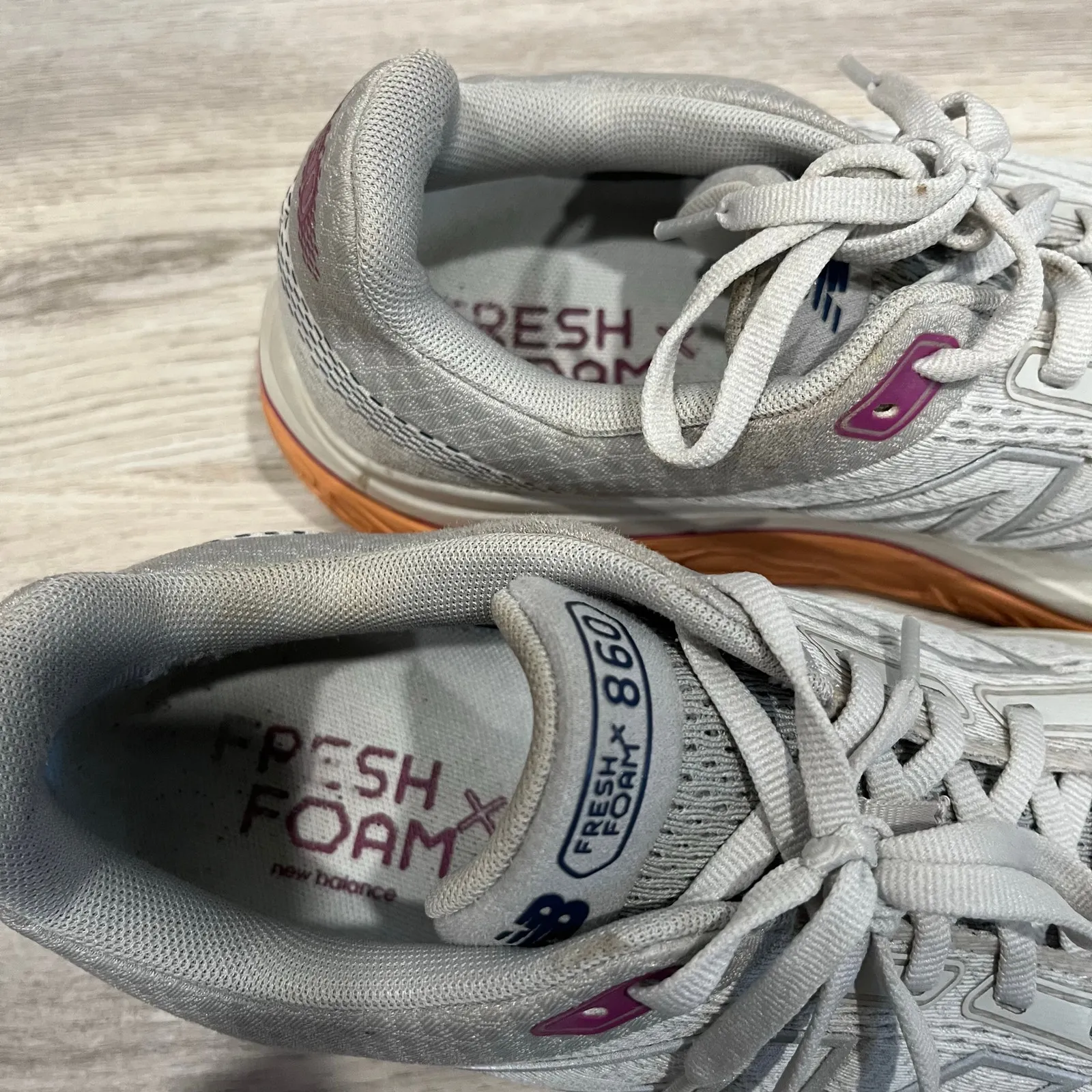 New Balance *FLAW* Fresh Foam x 860 Running Shoes Womens 10 Grey/Silver Mesh - Image 2