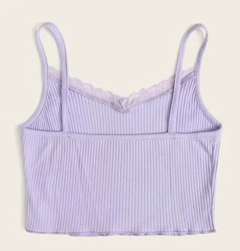 SheIn lace panel lettuce trim cami top - Image 2