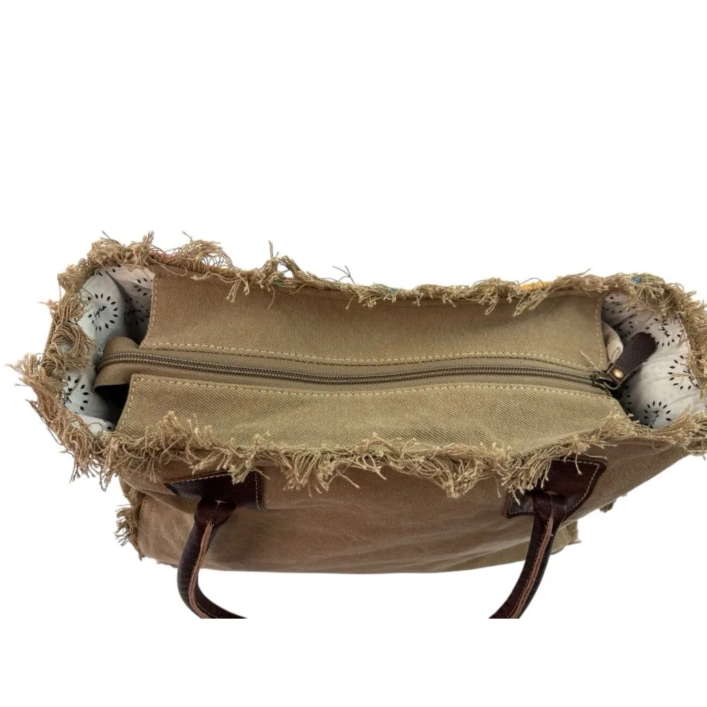 New Myra Bag Natures Delight Natural Southwestern Casual Fabric Cowgirl Festival Brown - Image 6