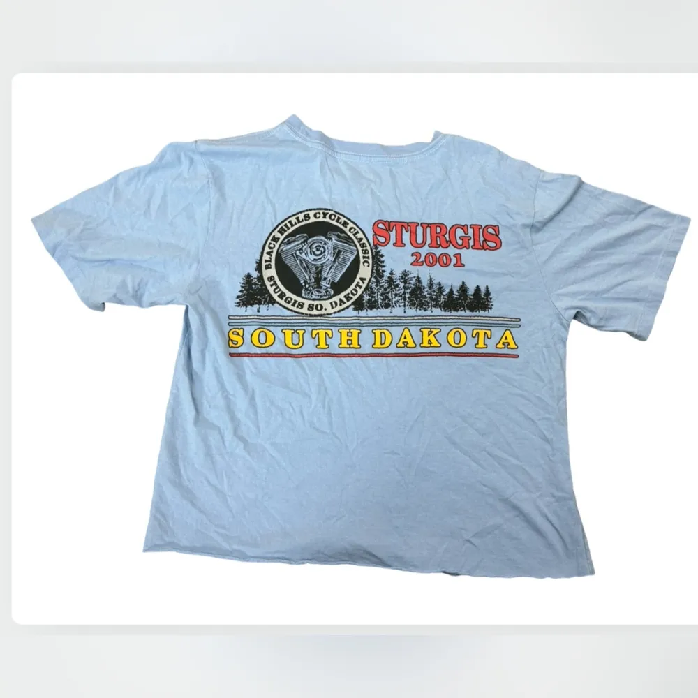 Fifth Sun Sturgis North Dakota Bike Rally Graphic 2001 Motorcycle Shirt Small - Image 9