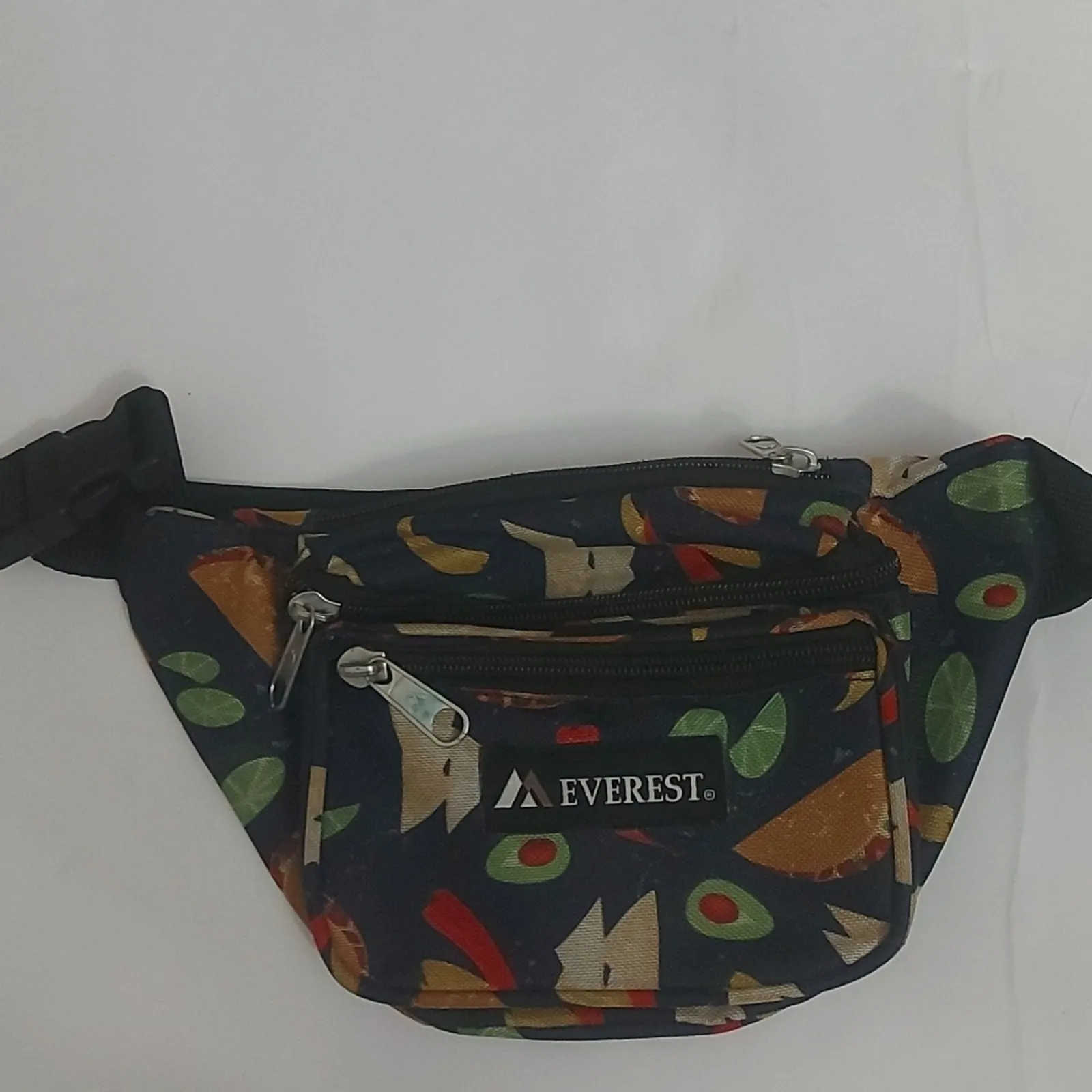 Everest Navy Blue Taco Food Print Fanny Pack Belt. 90s Coconut Girl Bohemian - Image 3