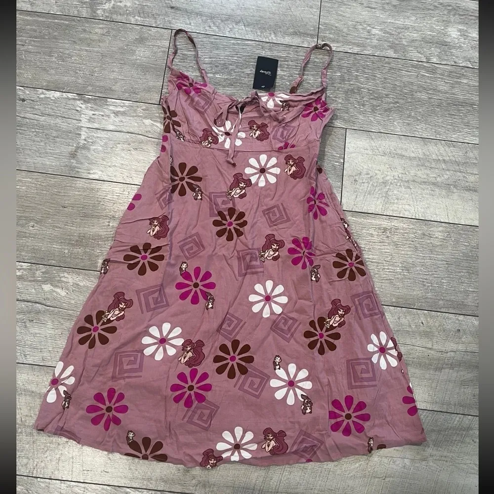 Disney Hercules Floral Meg Allover Print Slip Dress - Image 4