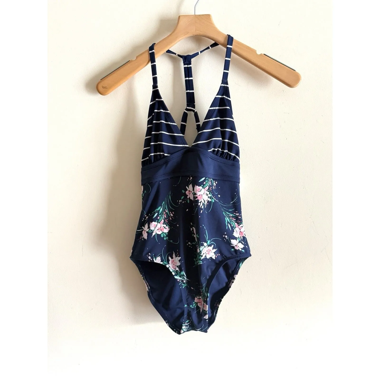 Carve Designs Dahlia One Piece Nautical Stripe Floral Bouquet Small $96 - Image 3