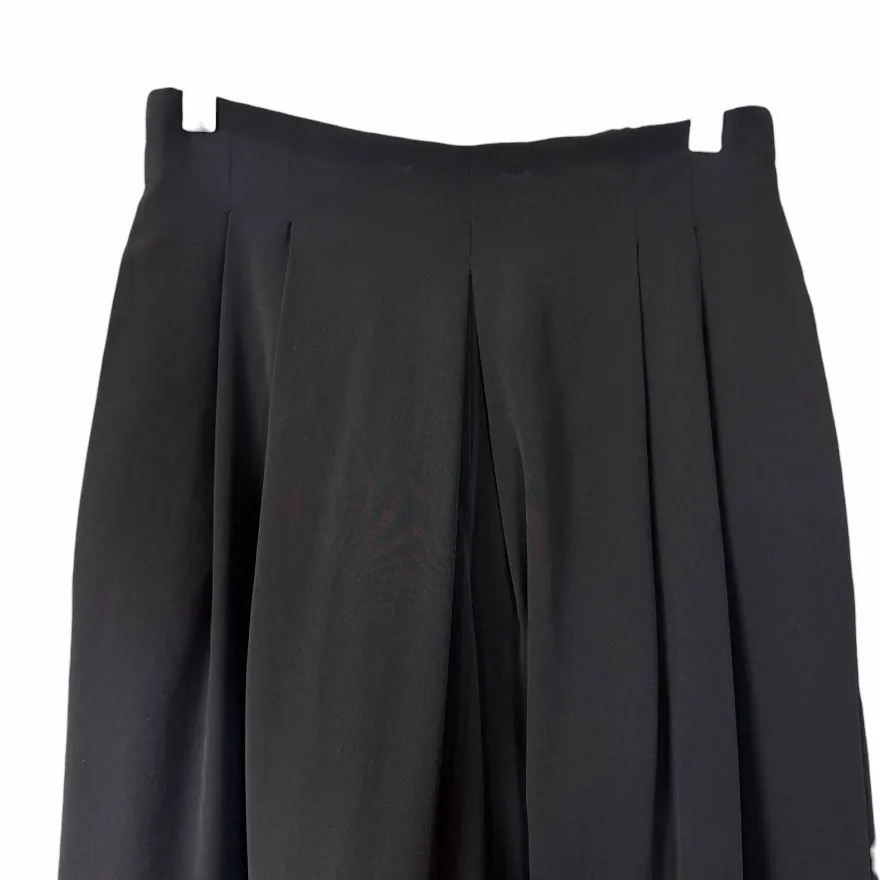 Vintage Spiegel Black Wide Leg Palazzo Pants High Rise Pleated Women’s Size 8 - Image 11