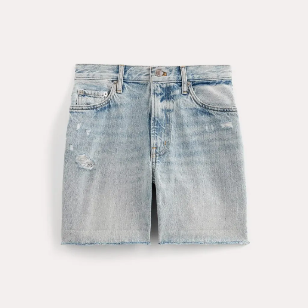 Everlane The Cheeky Short in Light Indigo, Size 27 - Image 5