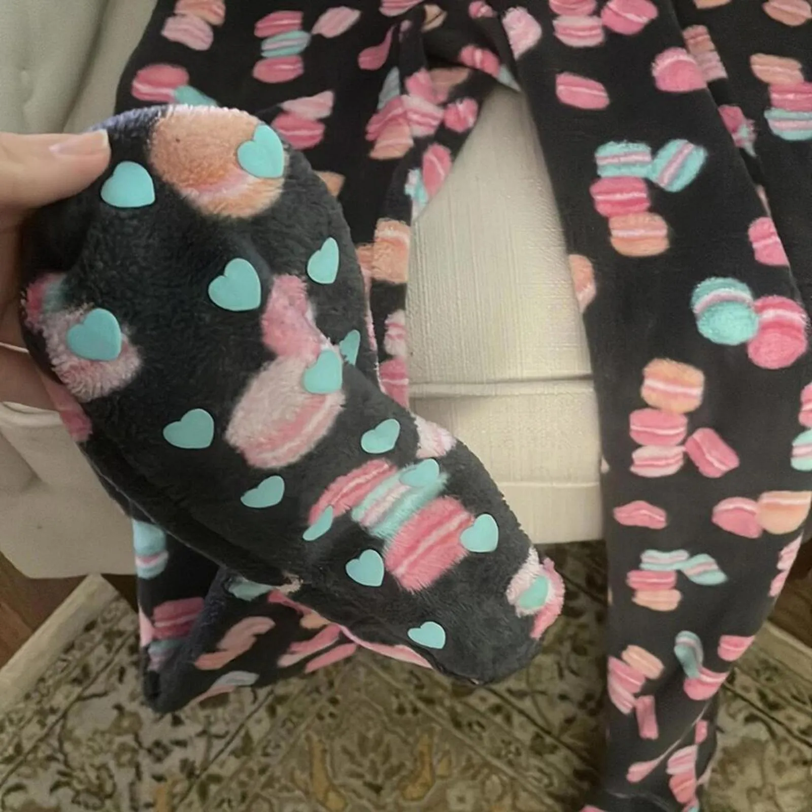 Jenni intimates gray macaron desert tall are you Footy one piece pajama - Image 6