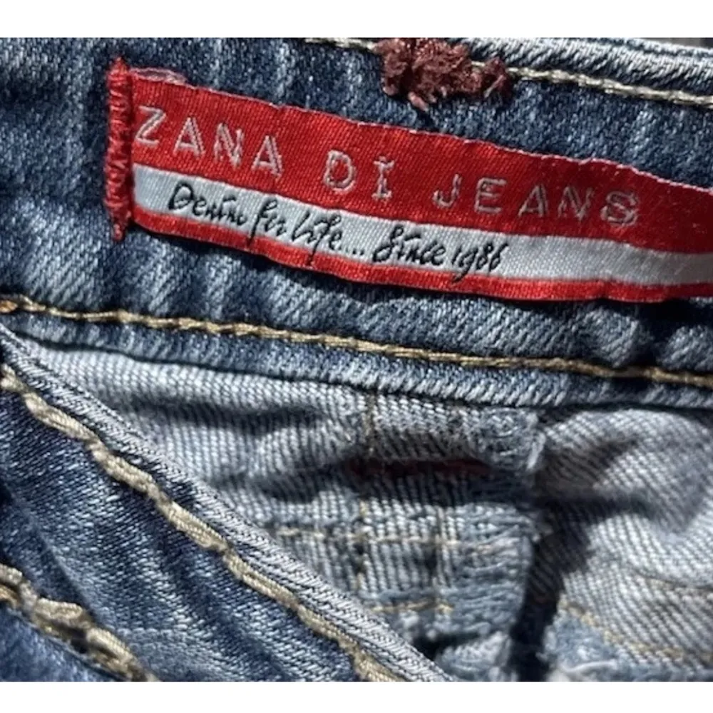 Vintage Zana Di Women’s Sz 1 Embroidered Brown Flare Jeans Dark Wash Y2K… - Image 11