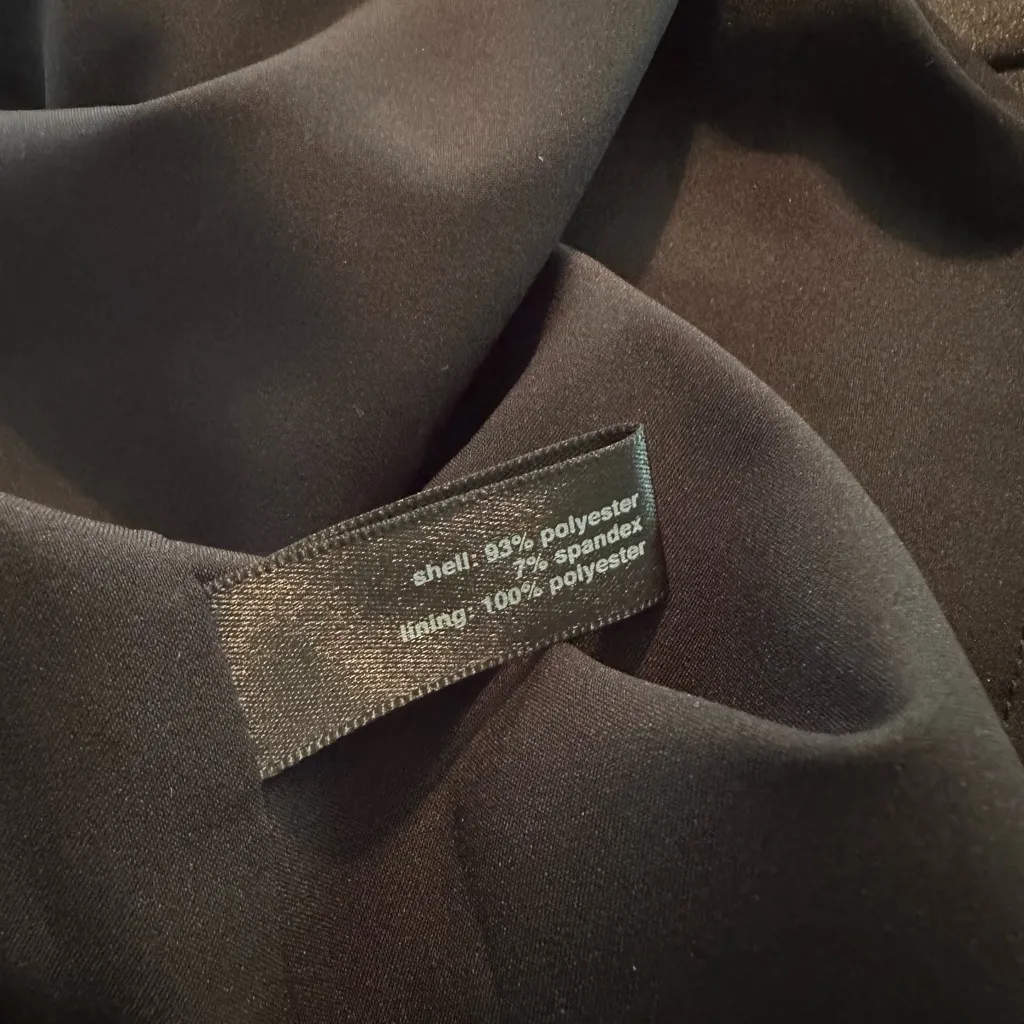 The Limited Vintage 90s Y2K Black Satin Dress Party Cocktail WhimsiGoth Size 6 - Image 9