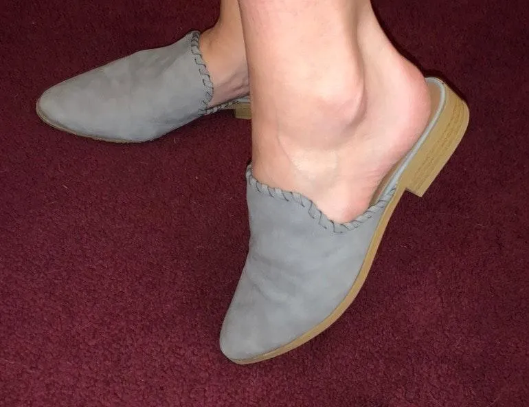 Qupid Grey Mules - Image 4