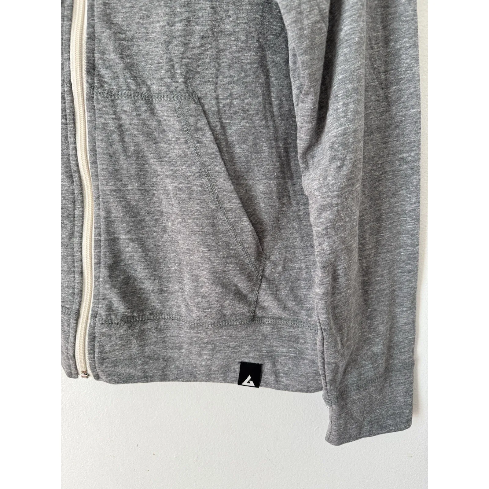 NWOT American Giant Women’s Lightweight Gray Full Zip Hoodie Womens Large - Image 5