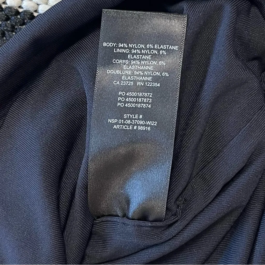 Babaton x  Aritzia Contour Ruched Cami Mini Dress in Black Medium - Image 14