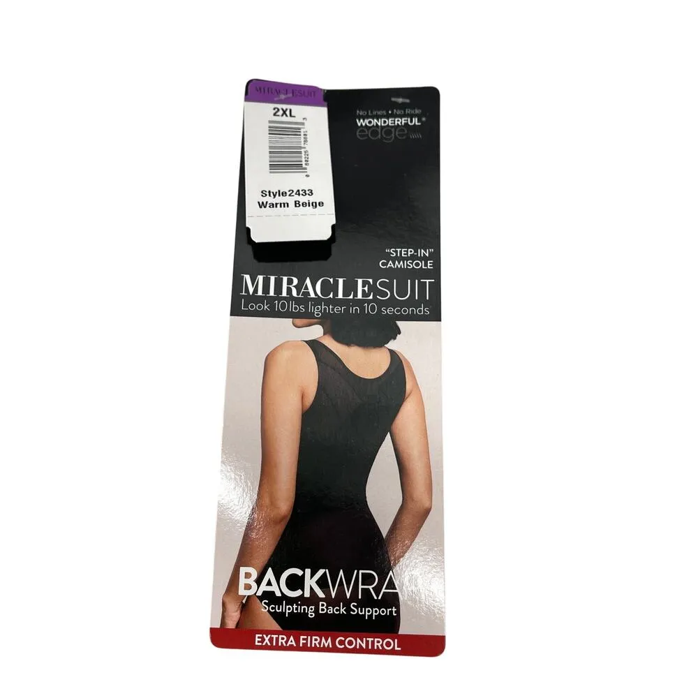 Miraclesuit Step In Sculpting Back Wrap Support Camisole Tank Shapewear 2X NEW - Image 4