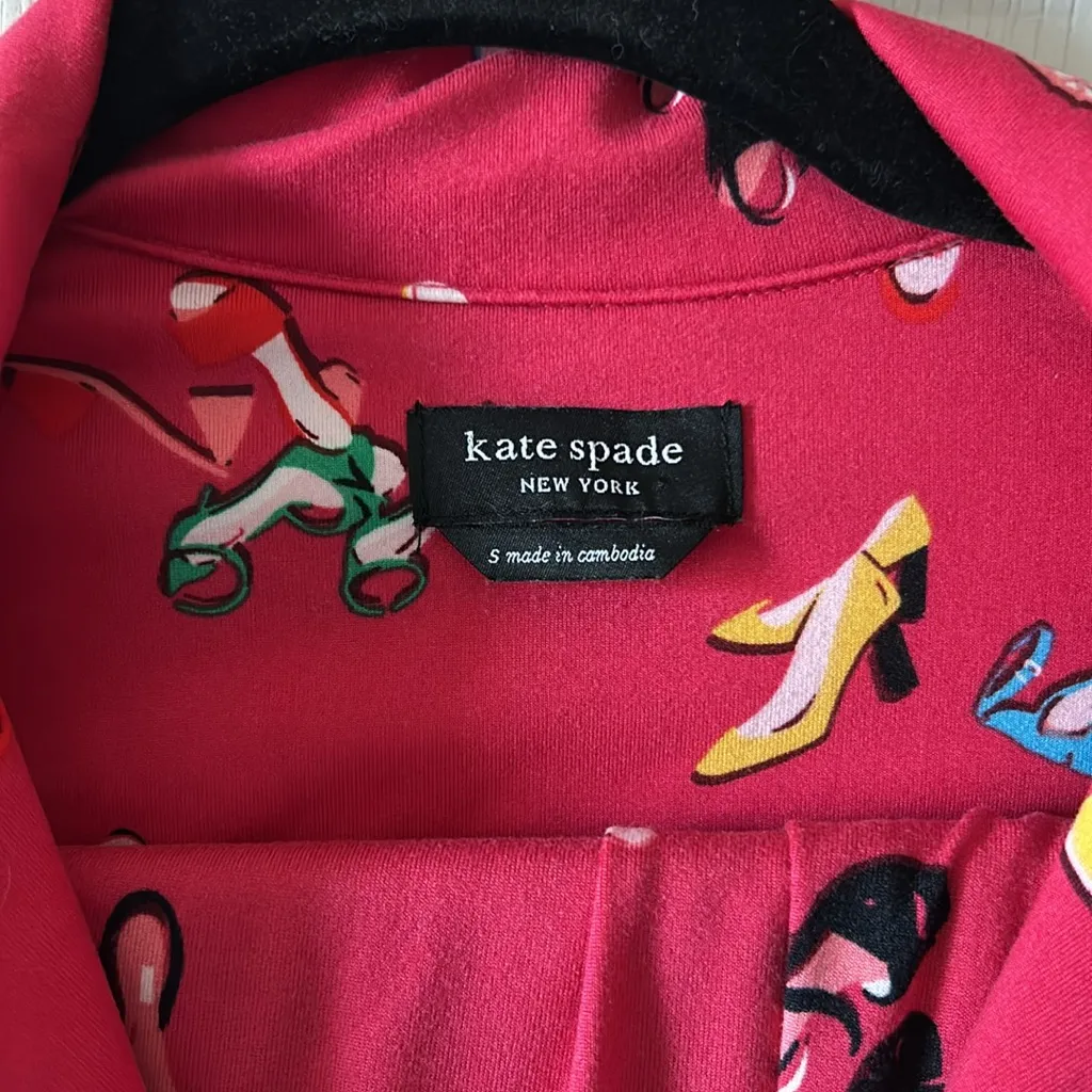 Kate Spade Women’s‎ 2-Piece Shoes Pajama Top and Cropped Pant Set Size Small - Image 5