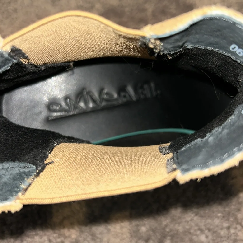 Sixty Seven suede platform chunky heel slip on tan boots Brown Size 8.5 - Image 7