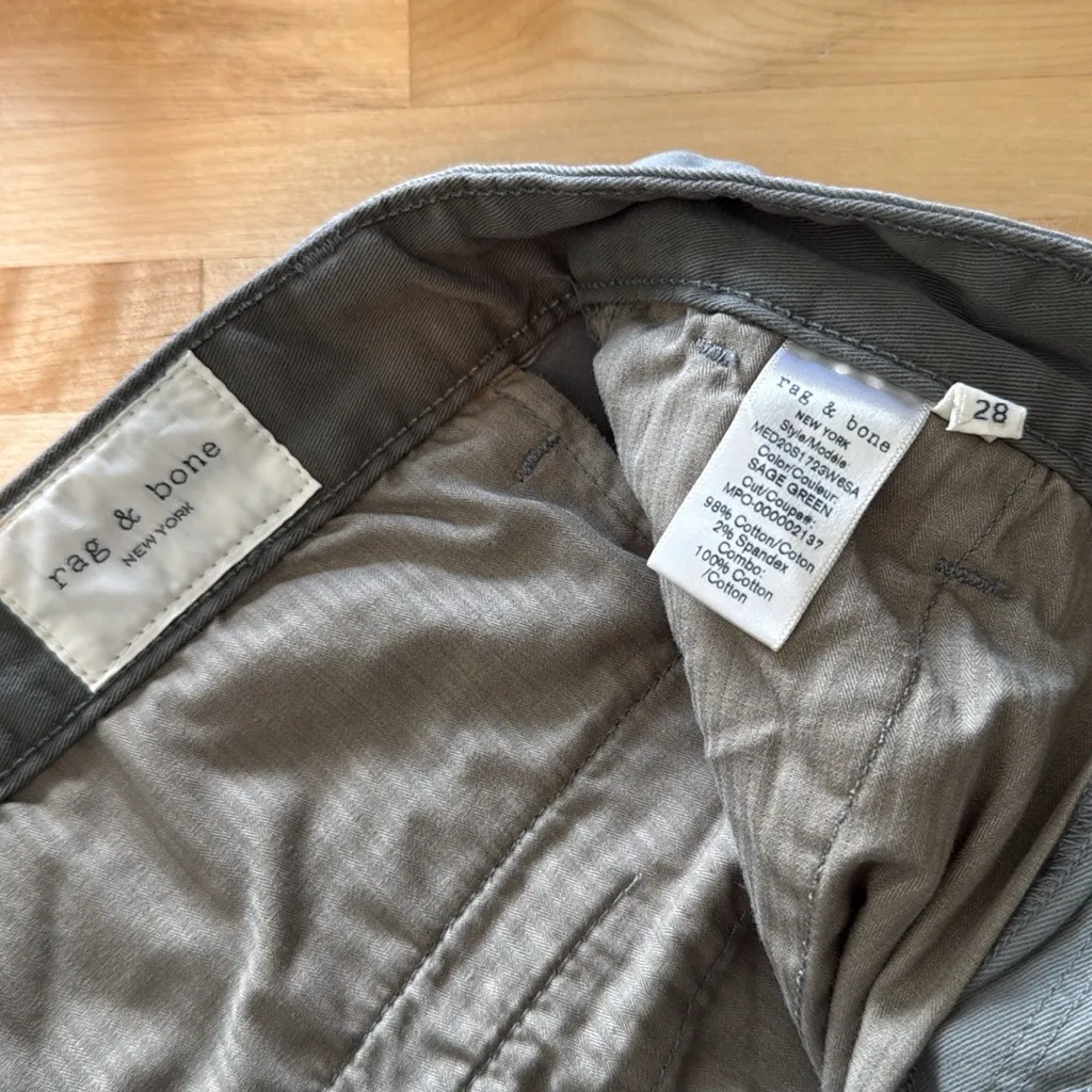 NWT rag & bone Mid-Rise Sage Classic Chino Fit 2 Slim Fit Pant, 28 - Image 10