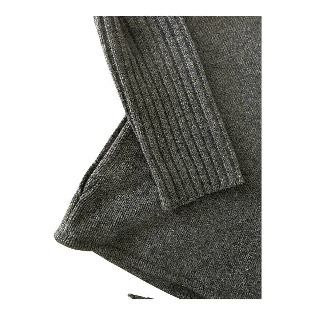 Vince cashmere blend gray turtleneck sweater ribbed sleeves pockets Size Medium - Image 4