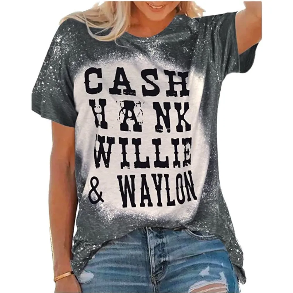 Cute blue bleach splash look top with legends in print Blue Size XL - Image 2