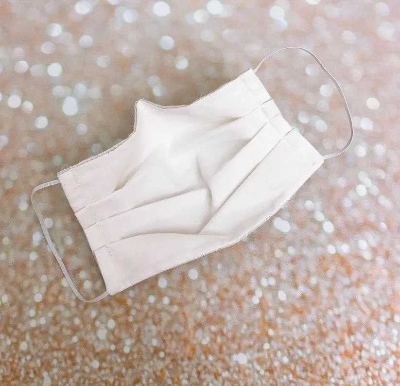 White silver red iridescent Premium Cotton face mask - Image 4