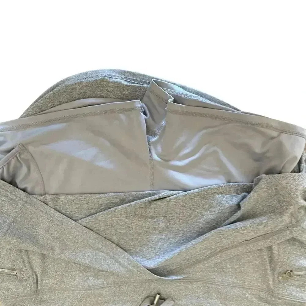 Kyodan Elastic Grey Waistband Built-in Shorts Zippered Pocket Skort Drawstring C - Image 6