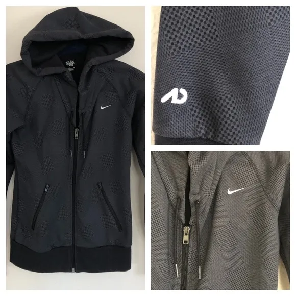 Nike Athletic Dept. Textured Design Zip Up Hoodie Size Small - Image 2