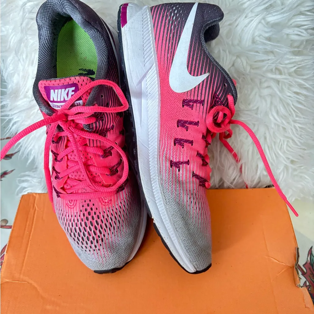 Nike Air Zoom Pegasus 33 Racer Pink/White-Midnight Fog Women's - Image 5