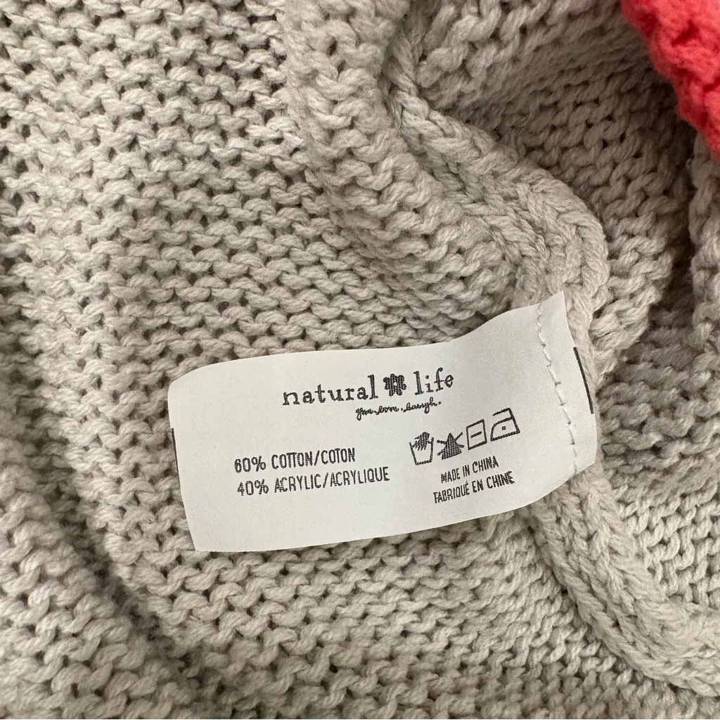 Natural Life Carson Oversized Knit Sweater Pullover Smiley Graphic, Sz L/XL - Image 15