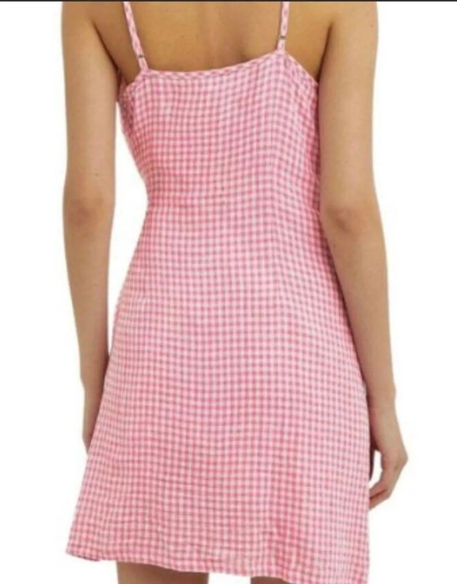 Malia Gingham Wrap Dress - Image 4