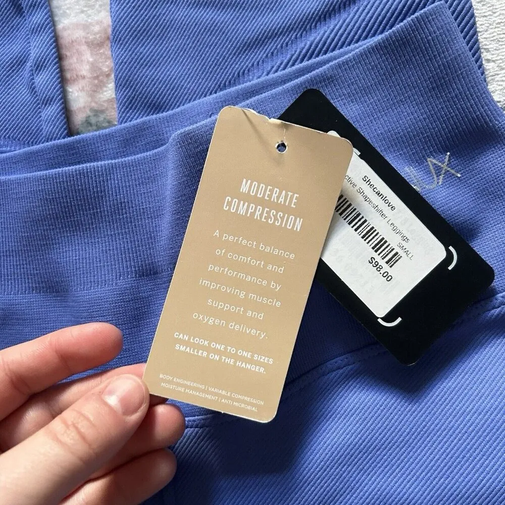 NWT NUX Womens Active Shapeshifter Blue Leggings Size Small S Yoga Gym - Image 8