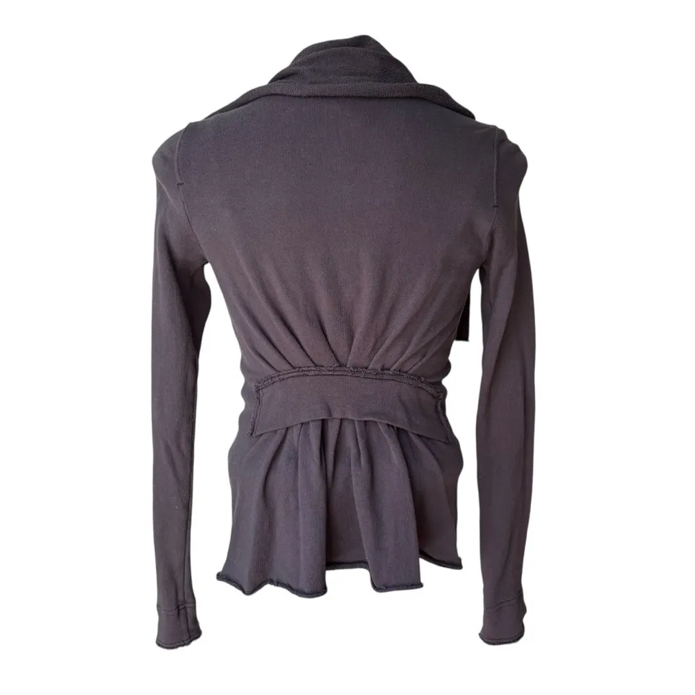 Free People We The Free Ebb & Flow French Terry Jacket Washed Black, Sz S - Image 8